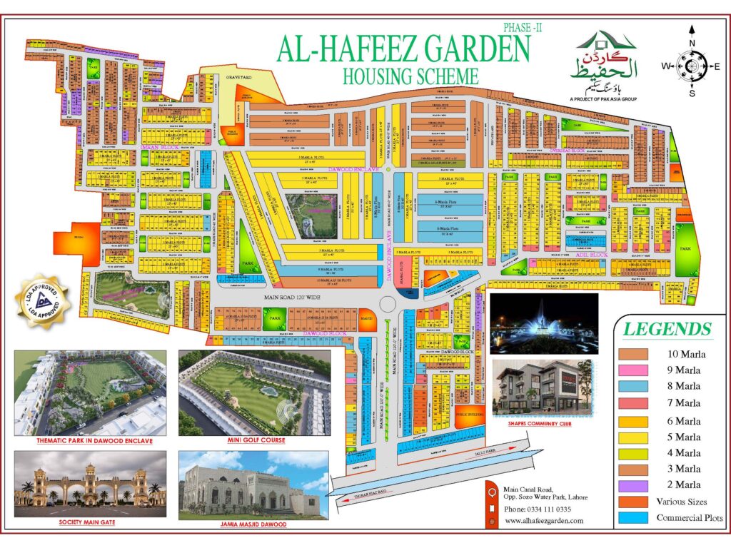 Al Hafeez Garden Lahore Society Map