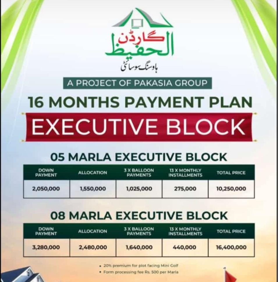 Al Hafeez Garden Phase 2 Payment Plan