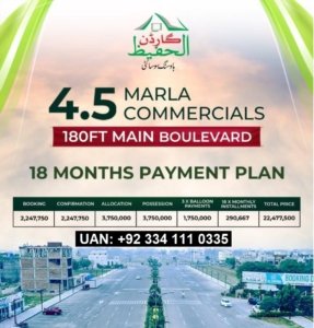 Al Hafeez Garden Phase 2 Commercial Plots with On ground status and Possession Ready